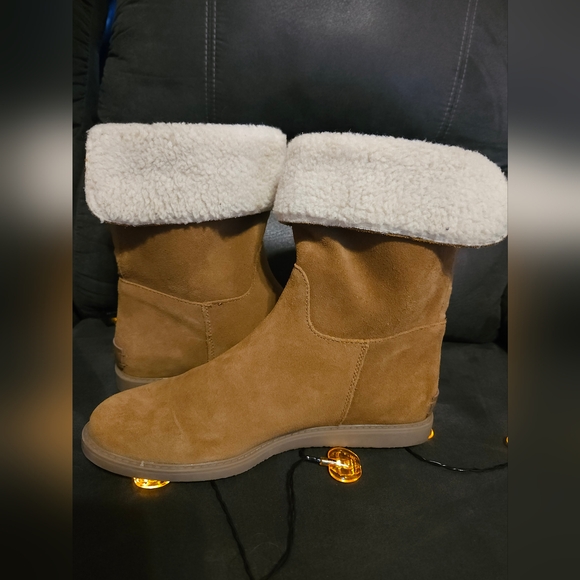 BASS ARIA brown Suede and Shearling Boots sz8 - Picture 10 of 12